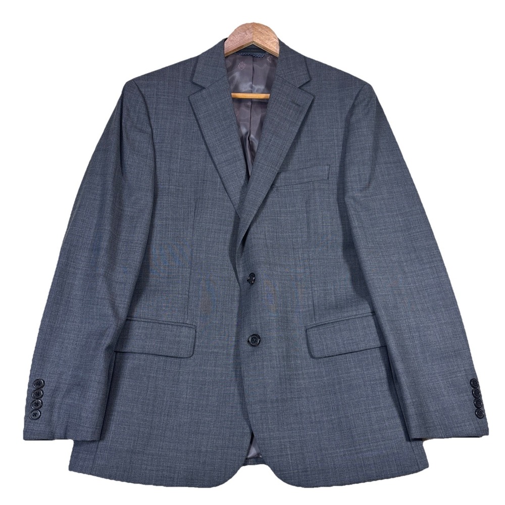 Lauren Ralph Lauren Black Label Mens 40R 2 Button Suit Jacket Coat‎ Gray Wool